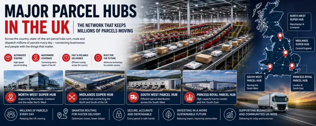 Major Parcel Hubs In the UK