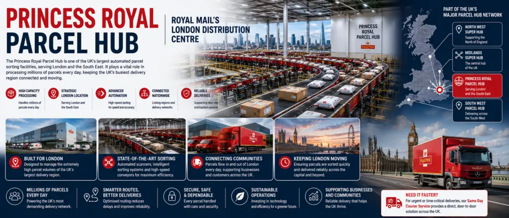 princess royal parcel hub - royal mail - london