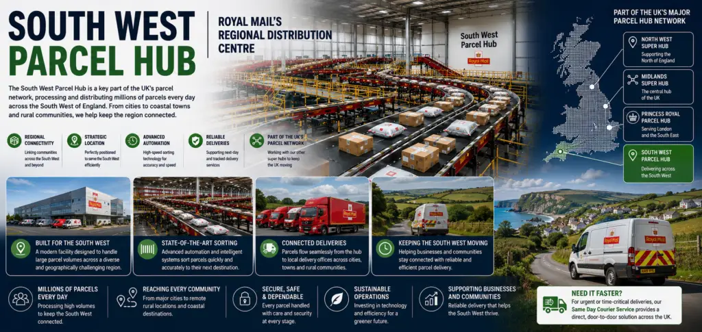 south west parcel hub - royal mail