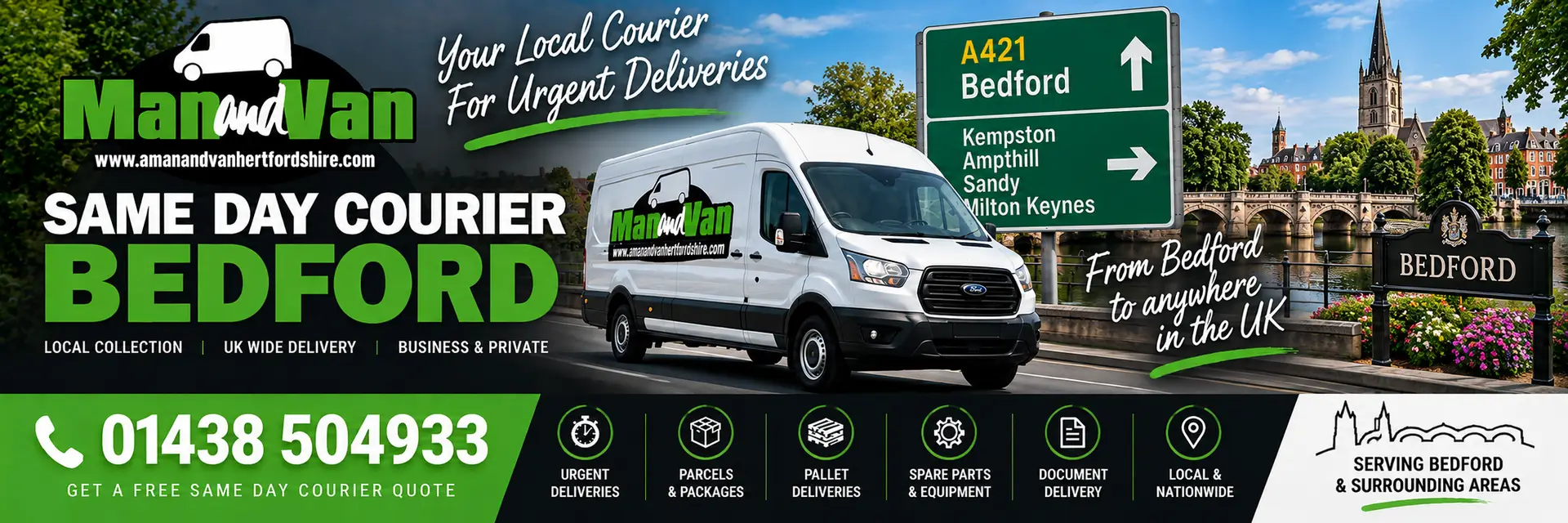 same day courier bedford
