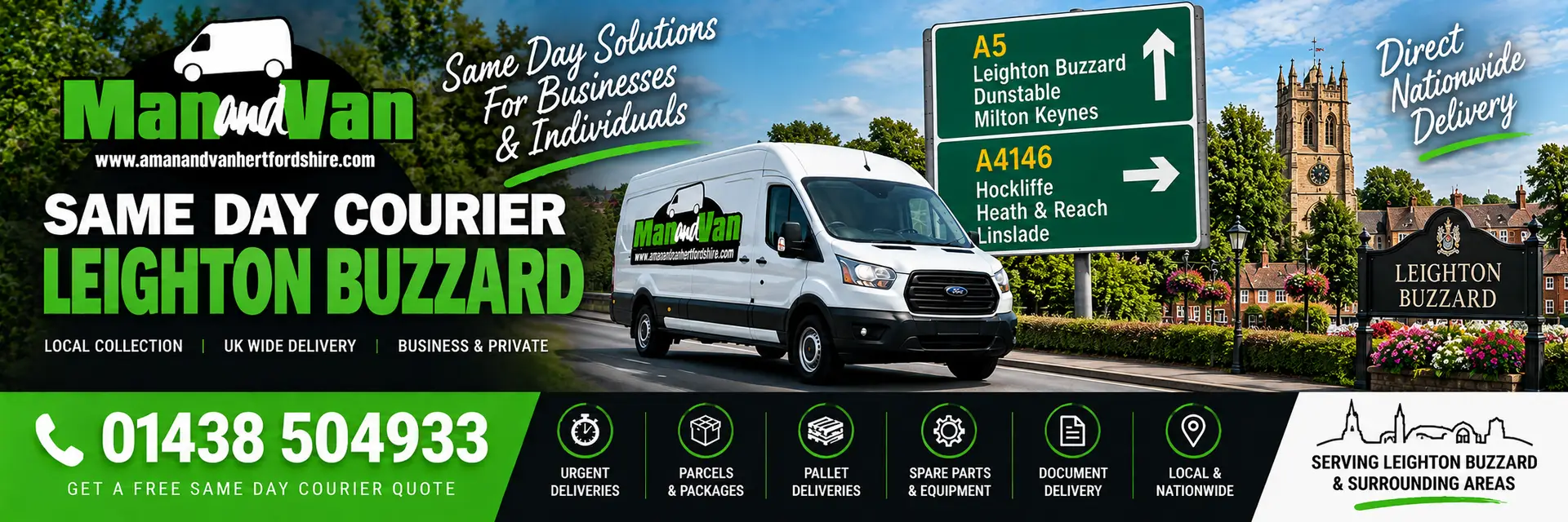 same day courier leighton buzzard